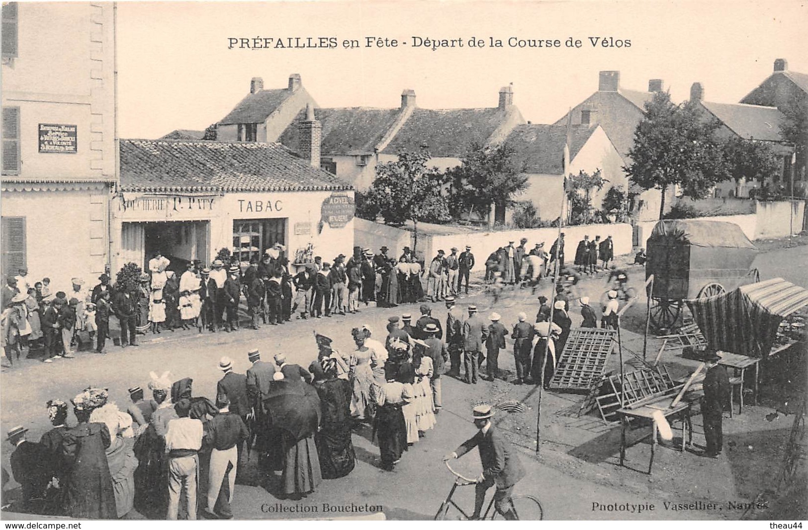 ¤¤  -   PREFAILLES En Fête   -  Départ De La Course De Vélos  -  Boucherie " P. PATY "    -  ¤¤ - Préfailles