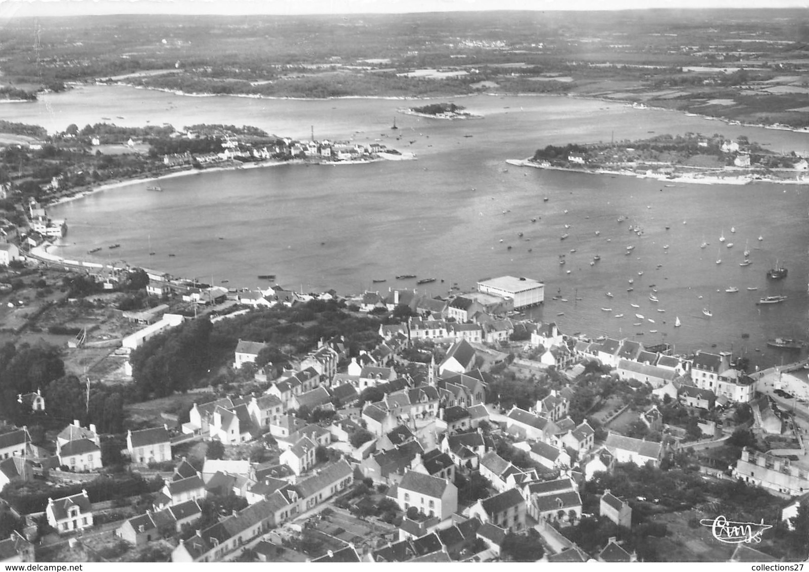 56-LA-TRINITE- LE CENTRE VUE AERIENNE - La Trinite Sur Mer