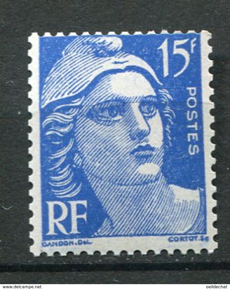 12750 FRANCE  N° 886d ** 15F Bleu Marianne De Gandon : Timbre De Roulette + Normal (non Fourni)  1951  TTB - Roulettes