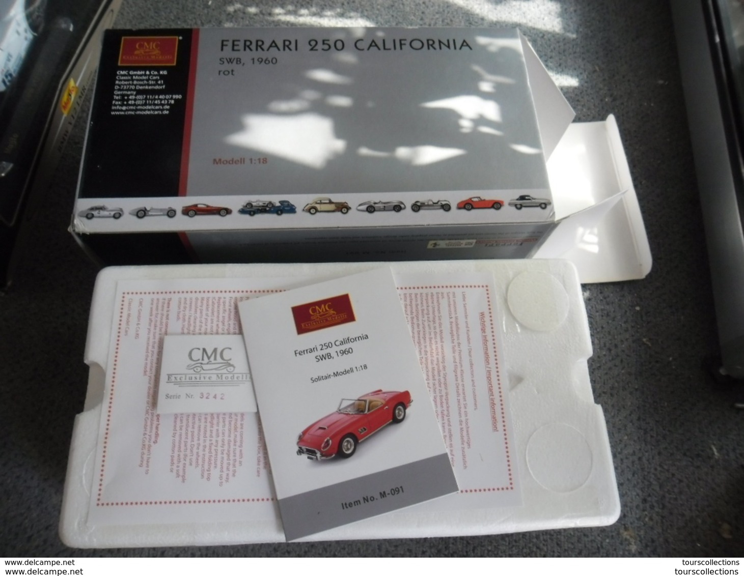 FERRARI 250 CALIFORNIA SWB 1960 Au 1/18 RARE ! Marque CMC Haut De Gamme Finition Extra - CMC