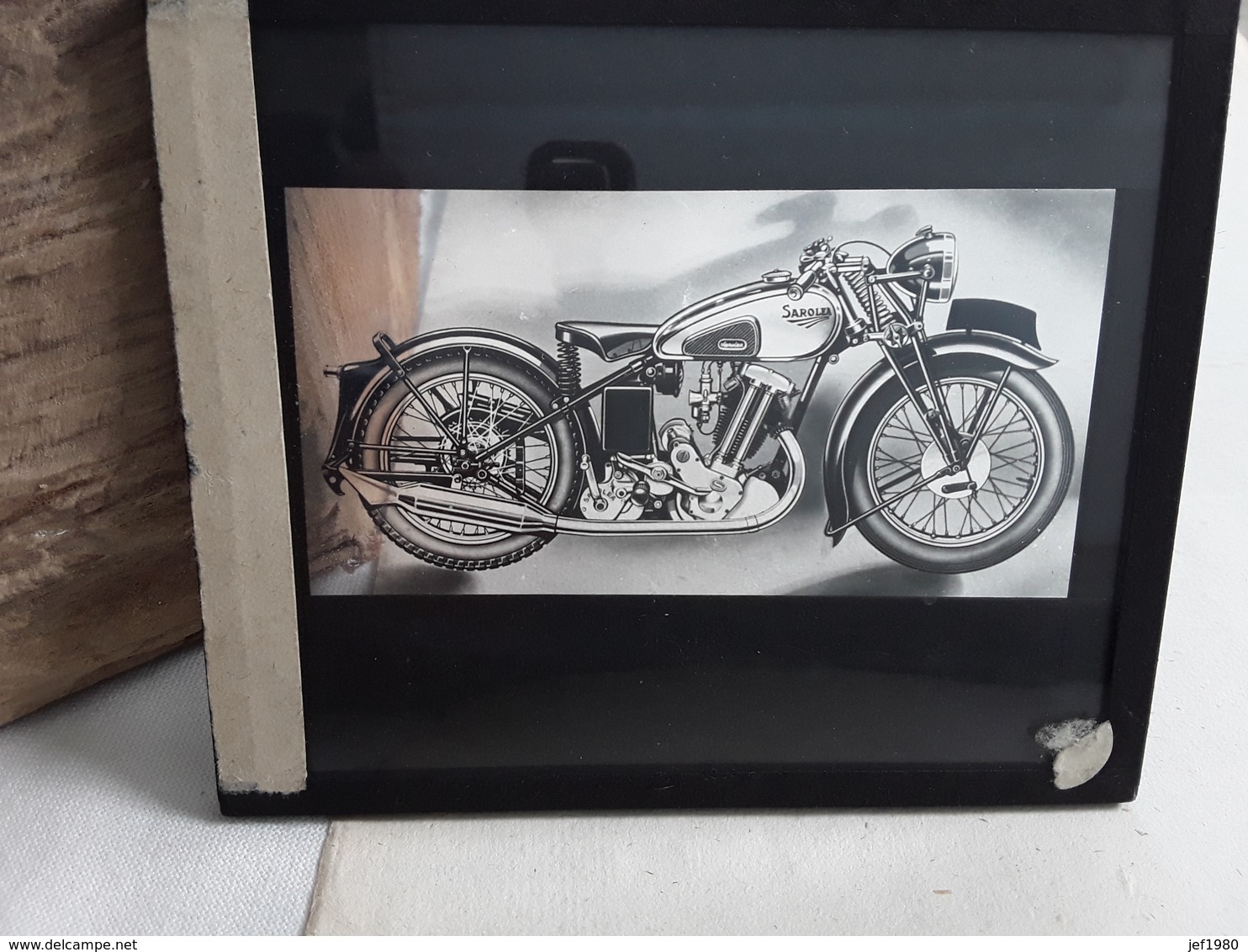 DRIE GLASPLATEN MOTO SAROLEA - Plaques De Verre