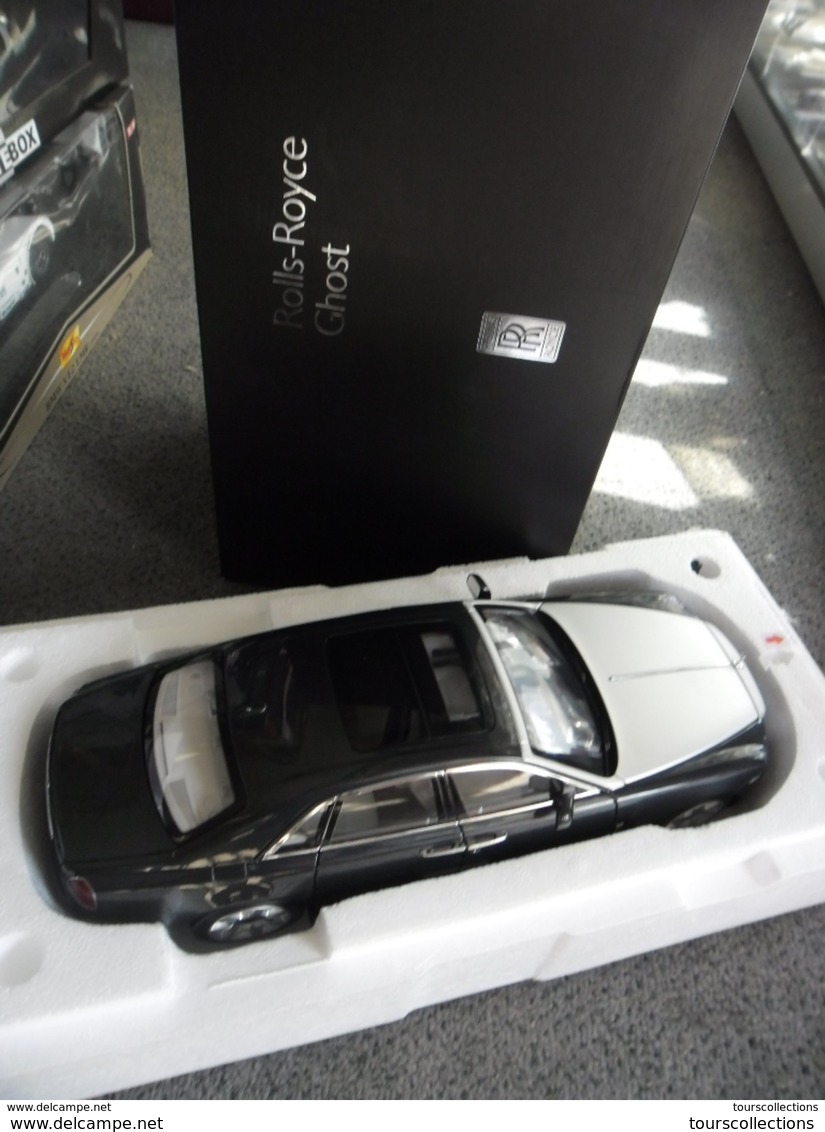 ROLLS ROYCE GHOST noire & grise Auto au 1/18 RARE ! marque KYOSHO haut de gamme finition extra voiture avec sa boite