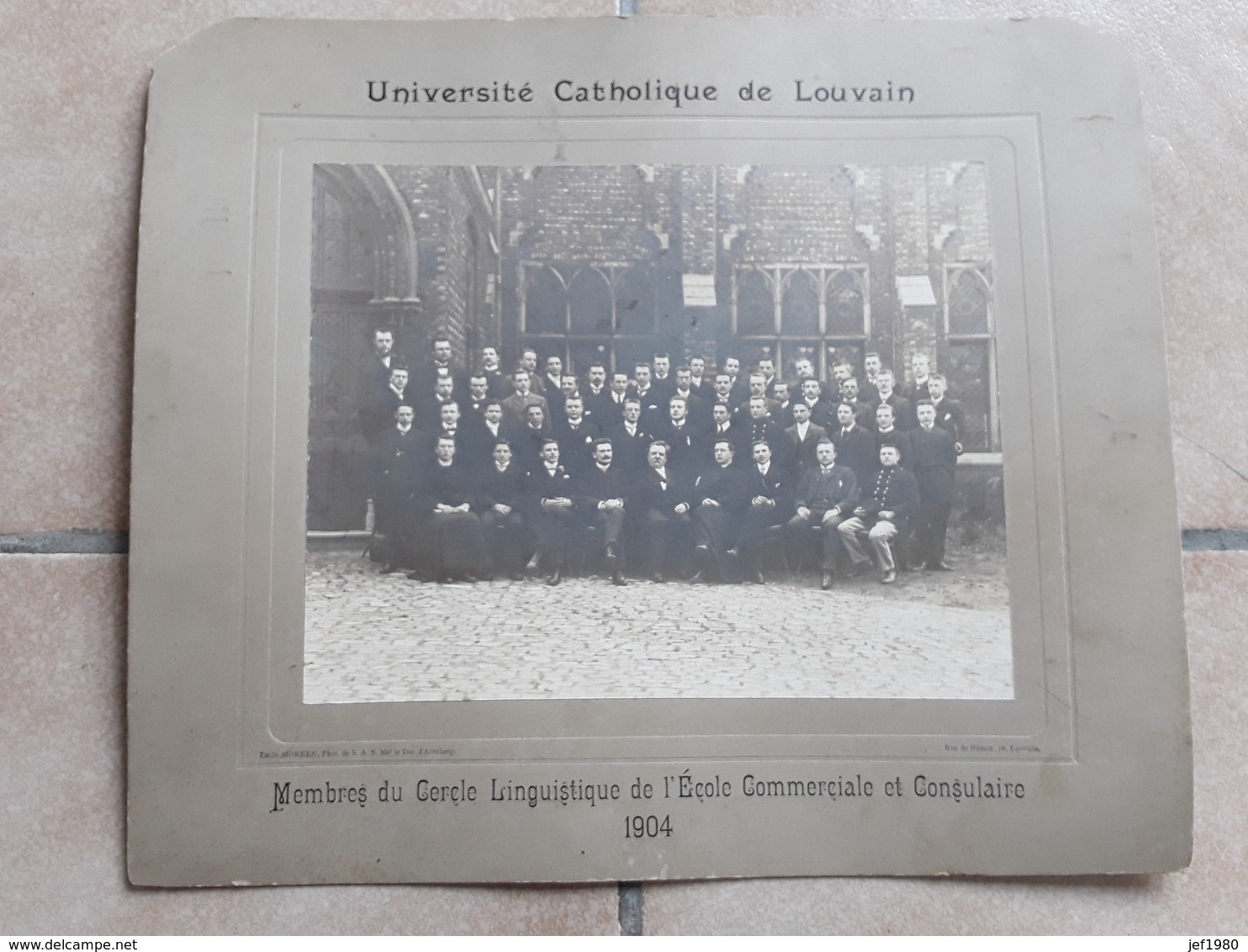 GRANDE GROTE ORGINELE FOTO AFMETINGEN 42 CM OP 36 CM UNIVERSITE CATHOLIQUE DE LOUVAIN LEUVEN JAAR 1904 - Non Classés
