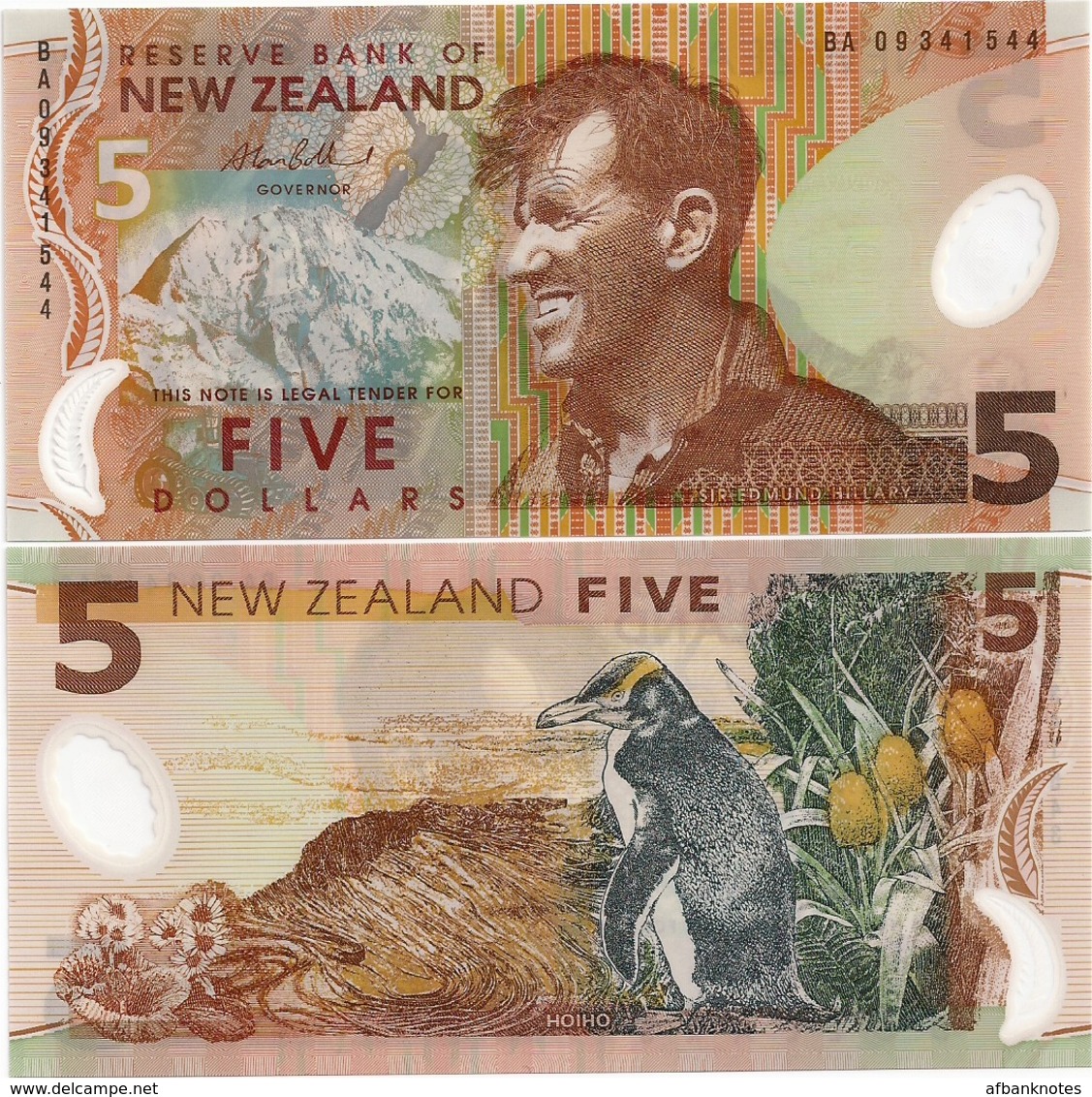 NEW ZEALAND       5 Dollars       P-185b       (20)09       UNC - New Zealand