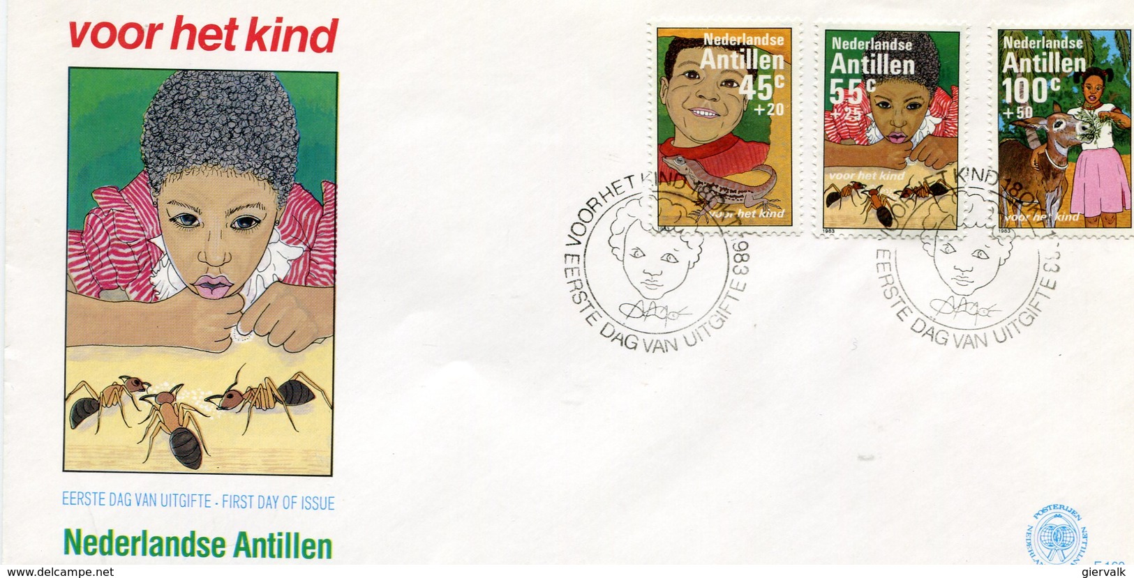 ANTILLESC DUTCH 1983 FDC With LIZARD/ENT.BARGAIN.!! - Andere & Zonder Classificatie