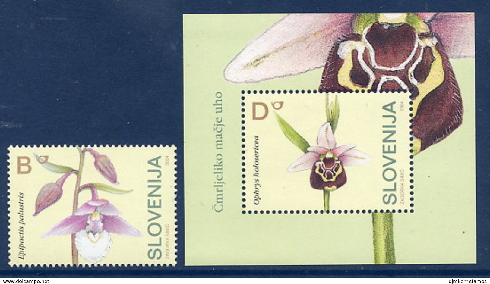 SLOVENIA 2004 Orchids Stamp And Block  MNH / **.  Michel 483, Block 20 - Slowenien