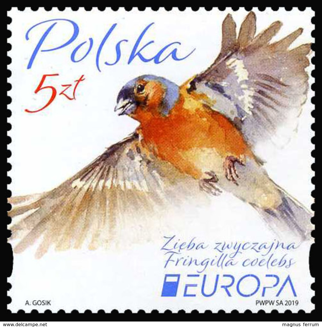 2019 Poland, Europa, CEPT, National Birds, Stamp, MNH - 2019