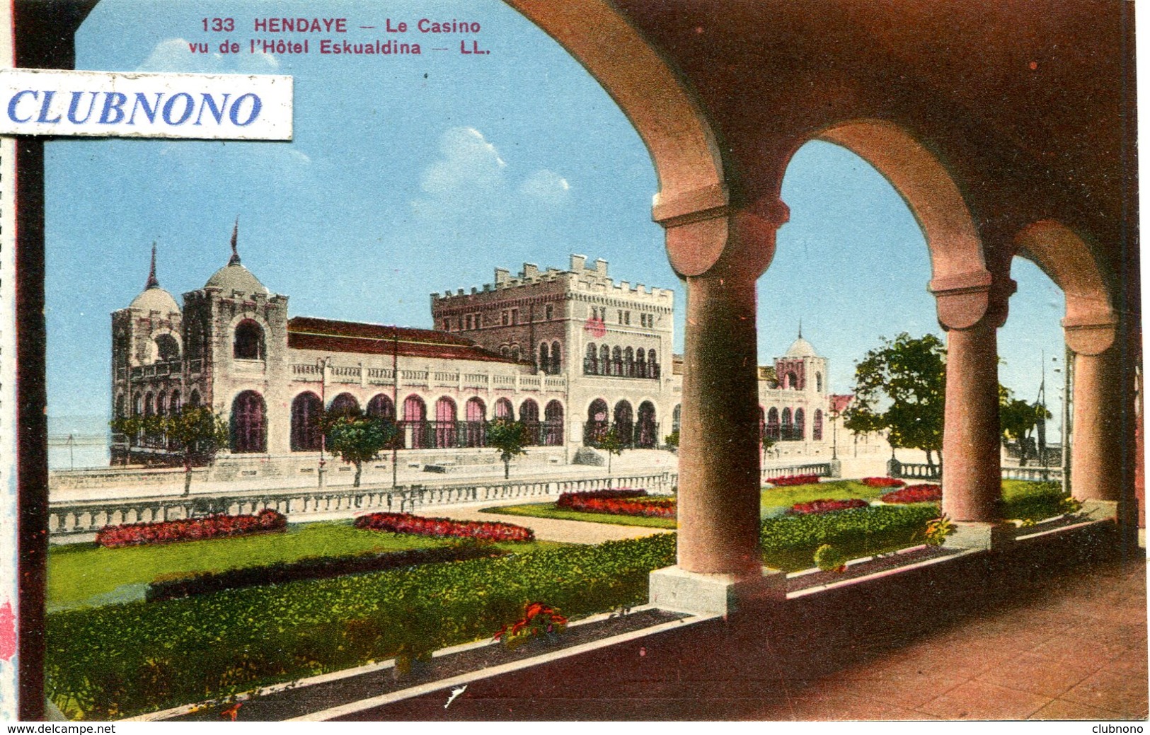 CPA - HENDAYE - LE CASINO VU DE L'HOTEL ESKUALDINA  (IMPECCABLE) - Hendaye