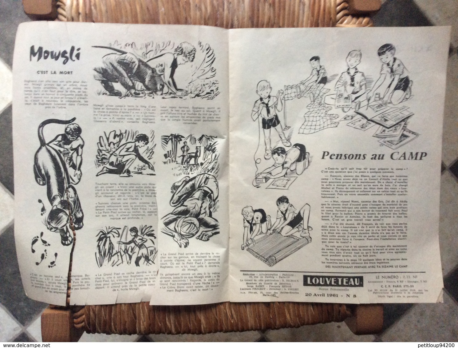 SCOUTISME SCOUT DE FRANCE Revue Bimensuelle No 8 Avril 1961  LOUVETEAU - Scoutisme