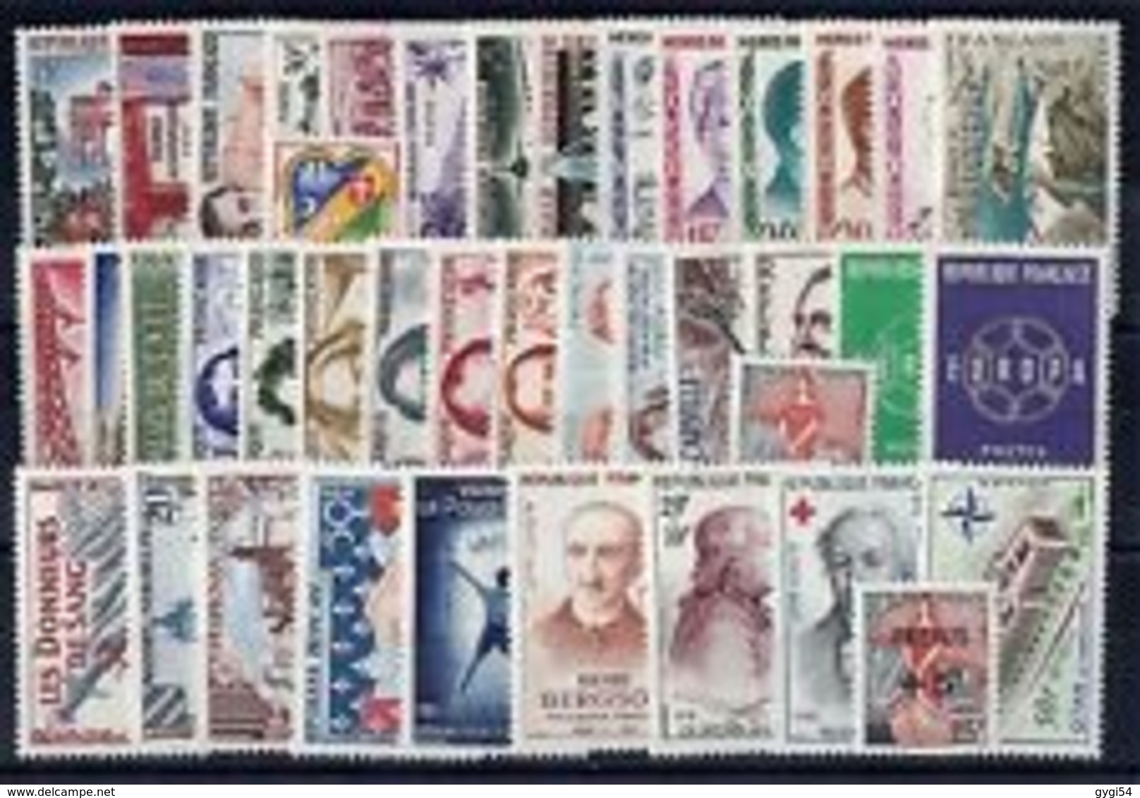 FRANCE 1959   Année Complète  Cat Yt N° 1189 à   à 1229      N** MNH  COTE  79 - Ungebraucht