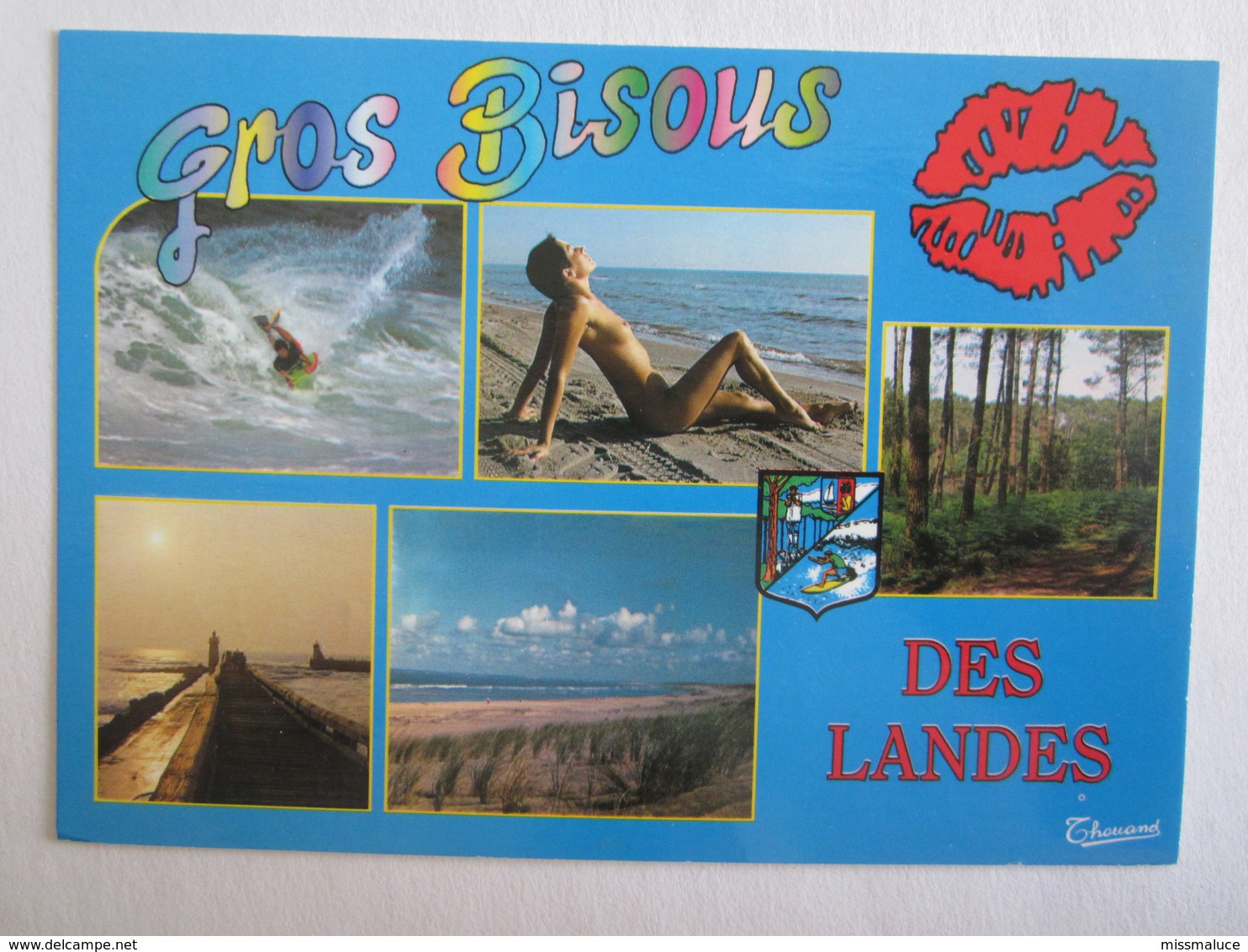 40 Landes Gros Bisous Des Landes Femme Sein Nu Nue Pin-up Pin-ups - Other & Unclassified