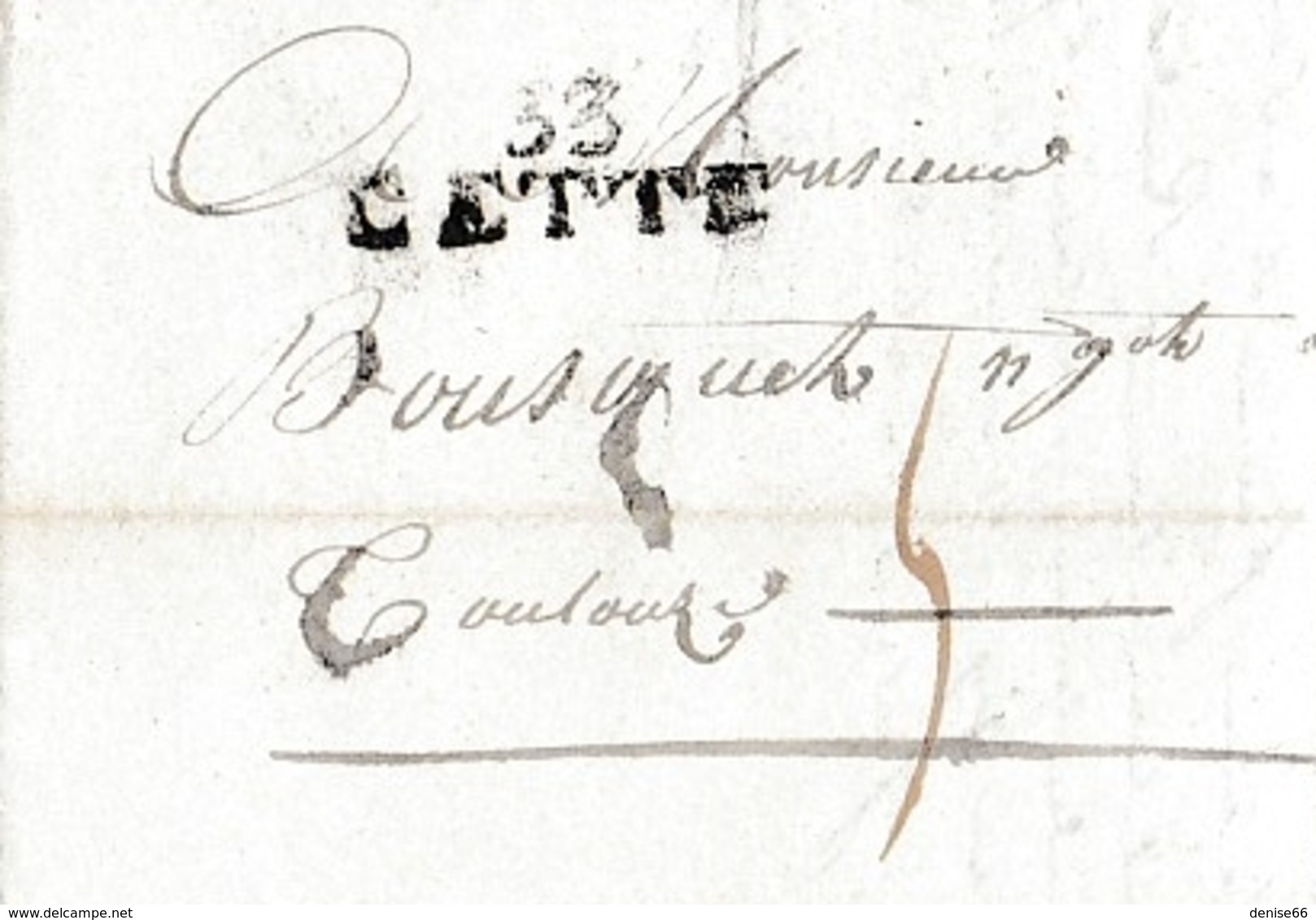 1810 - CETTE (33) - Lettre De M. COULOUGNON Cadet De Cette à M. Bousquet De Toulouse - Historische Documenten