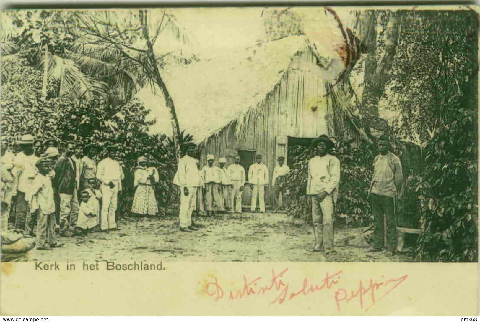 SURINAME - CHURCH IN THE FOREST / KERK IN HET BOSCHLAND - 1900s (BG3208) - Surinam