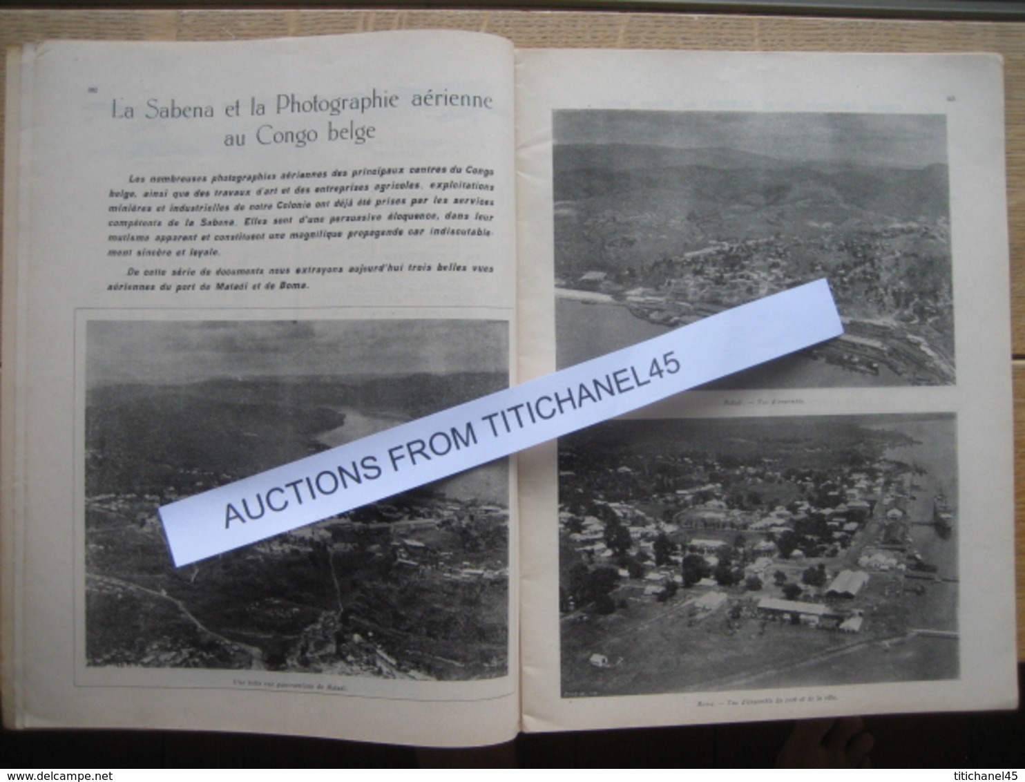 LA CONQUETE DE l'AIR 1930 n°5 - CONGO (photographies aériennes) - FOKKER - KNOKKE -Instruments pr photographie aérienne
