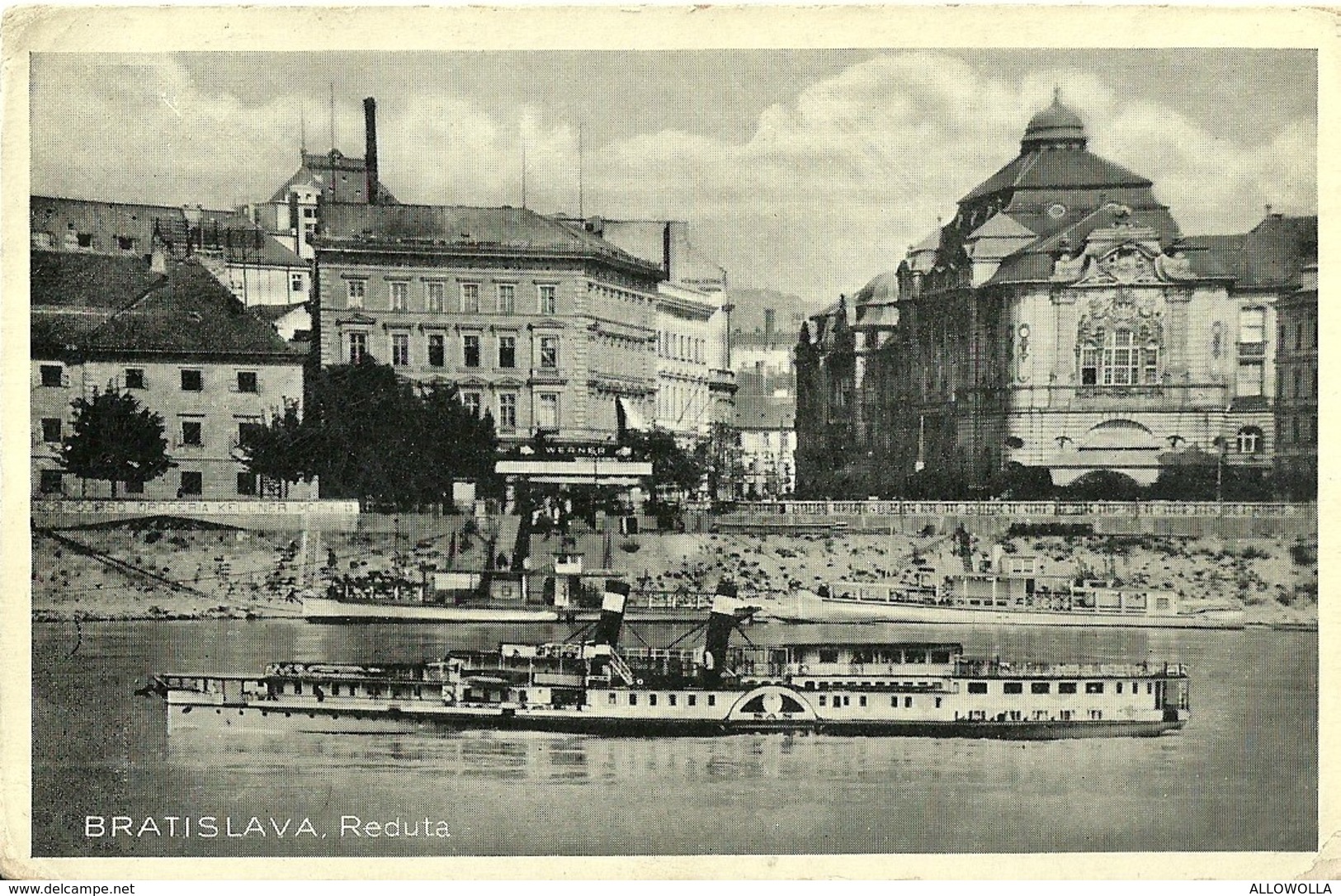 3434 " BRATISLAVA - REDUTA " PIROSCAFO E BATTELLI  CART. POST. ORIG. SPED.1937 - Slovacchia