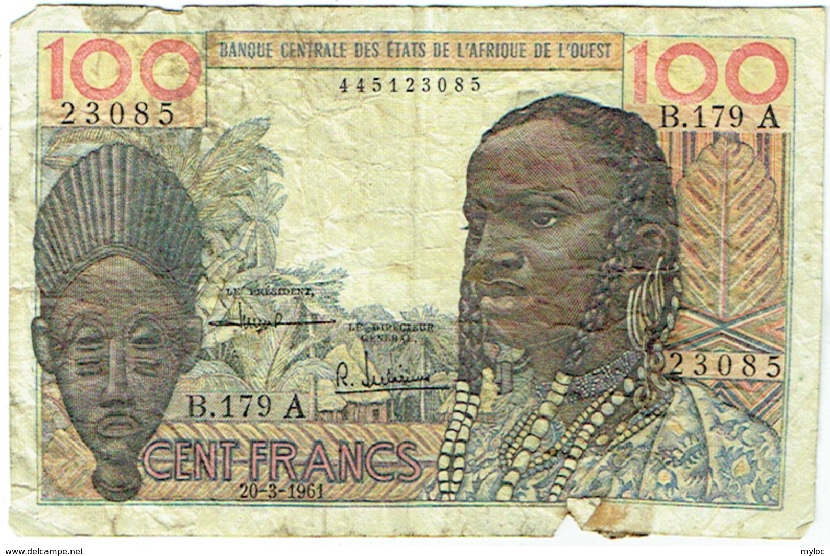 Banque Centrale Etats Afrique De L'Ouest. 100 (Cent) Francs. 20-3-1961 - West-Afrikaanse Staten