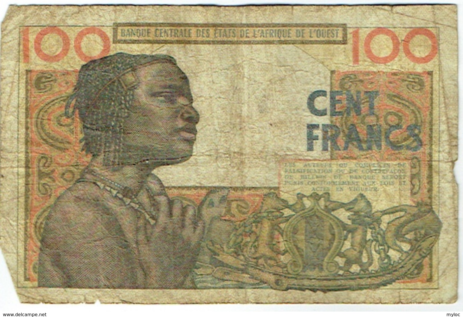 Banque Centrale Etats Afrique De L'Ouest. 100 (Cent) Francs. 20-3-1961 - Westafrikanischer Staaten