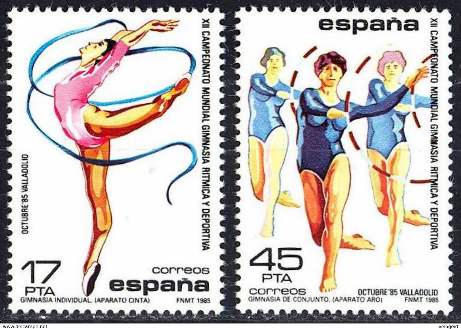 España. Spain. 1985. Campeonato Mundial De Gimnasia Ritmica - Neufs