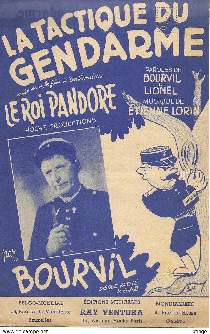 La Tactique Du Gendarme - Bourvil (p: Bourvil Et Lionel - M: Etienne Lorin), 1949 - Autres & Non Classés