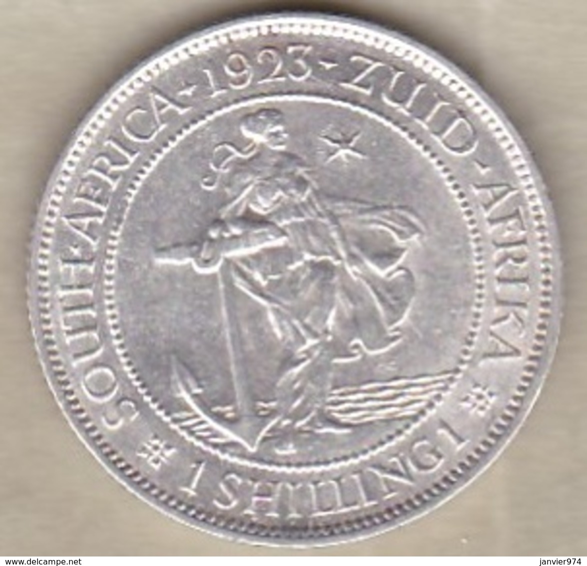 South Africa 1 Shilling 1924 ,  George V , En Argent , KM# 17.1 - Afrique Du Sud