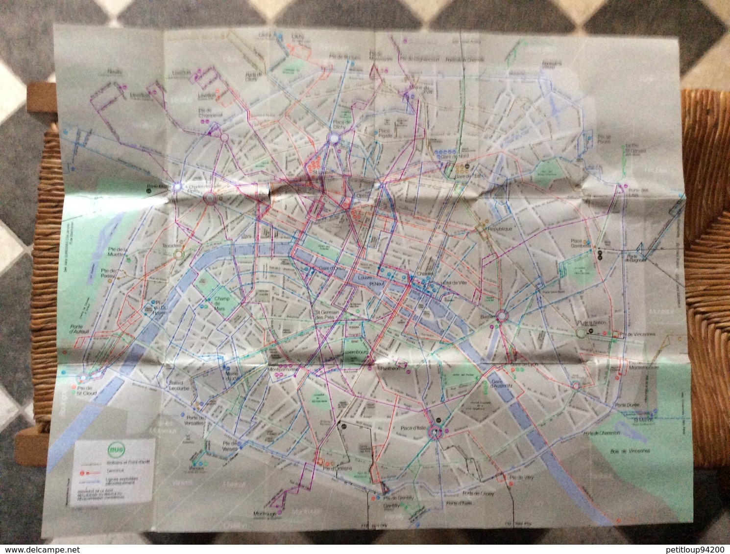 PLAN RATP AUTOBUS Paris 1981 - Europe