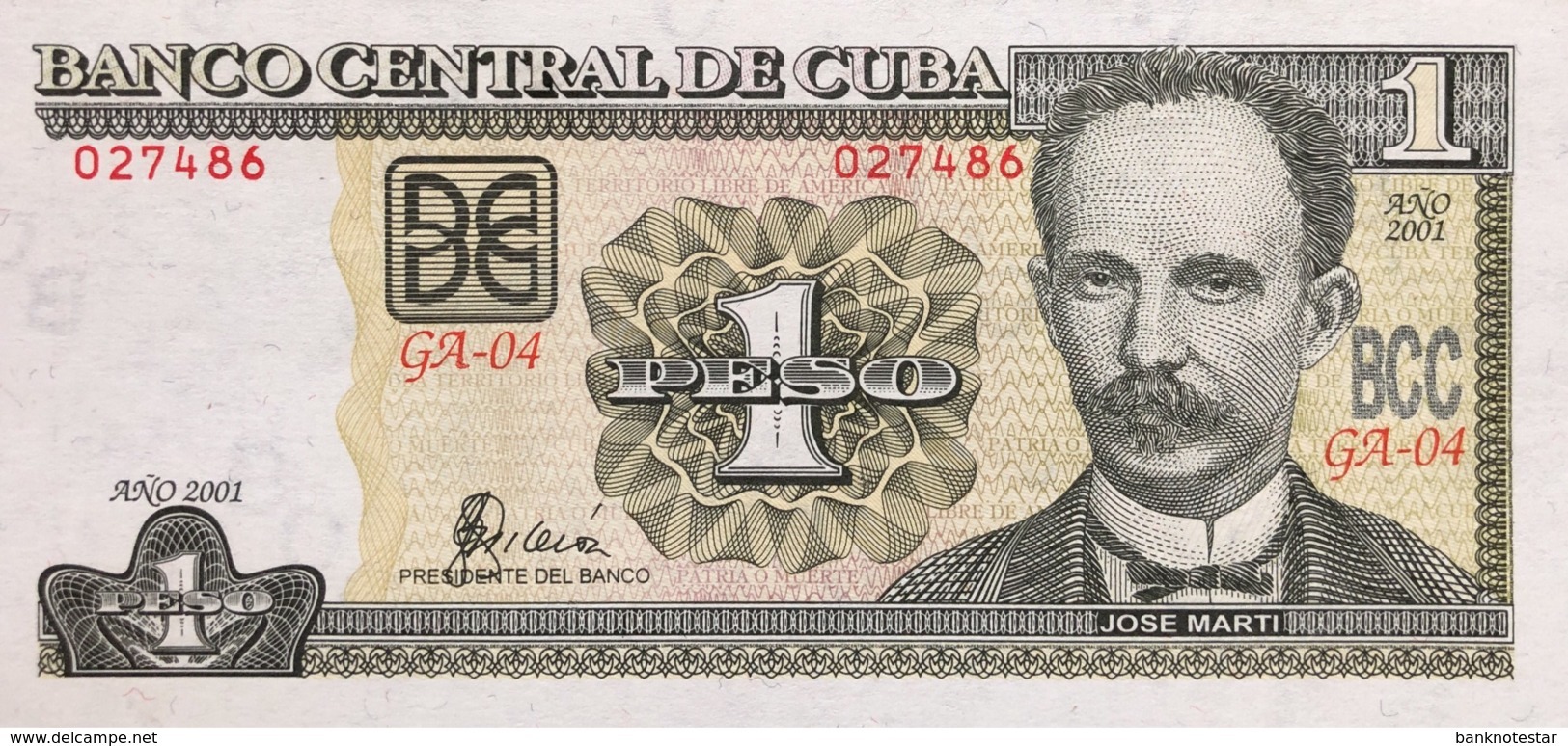 Cuba 1 Peso, P-121a (2001) - UNC - Cuba