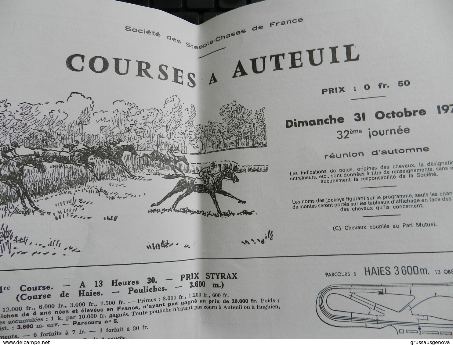 2.3) COURSES A AUTEUIL SOCIETE DES STEEPLE CHASES DE FRANCE 1971 - Hipismo