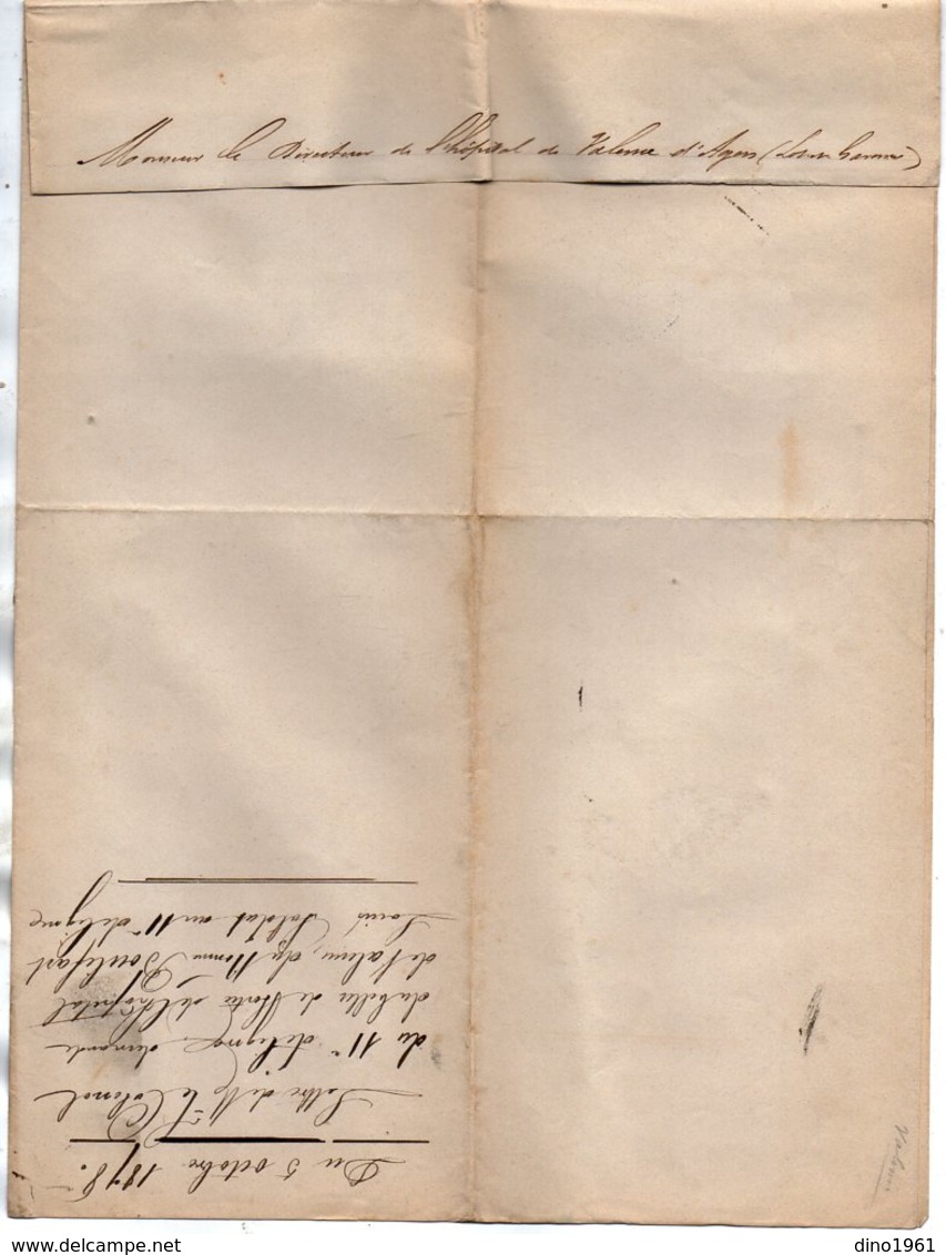 VP14.915 - MILITARIA - MONTAUBAN 1878 - Lettre De Mr Le Colonel Du 11 ème Rgt De Ligne à Mr Le Maire De VALENCE D'AGEN - Documents