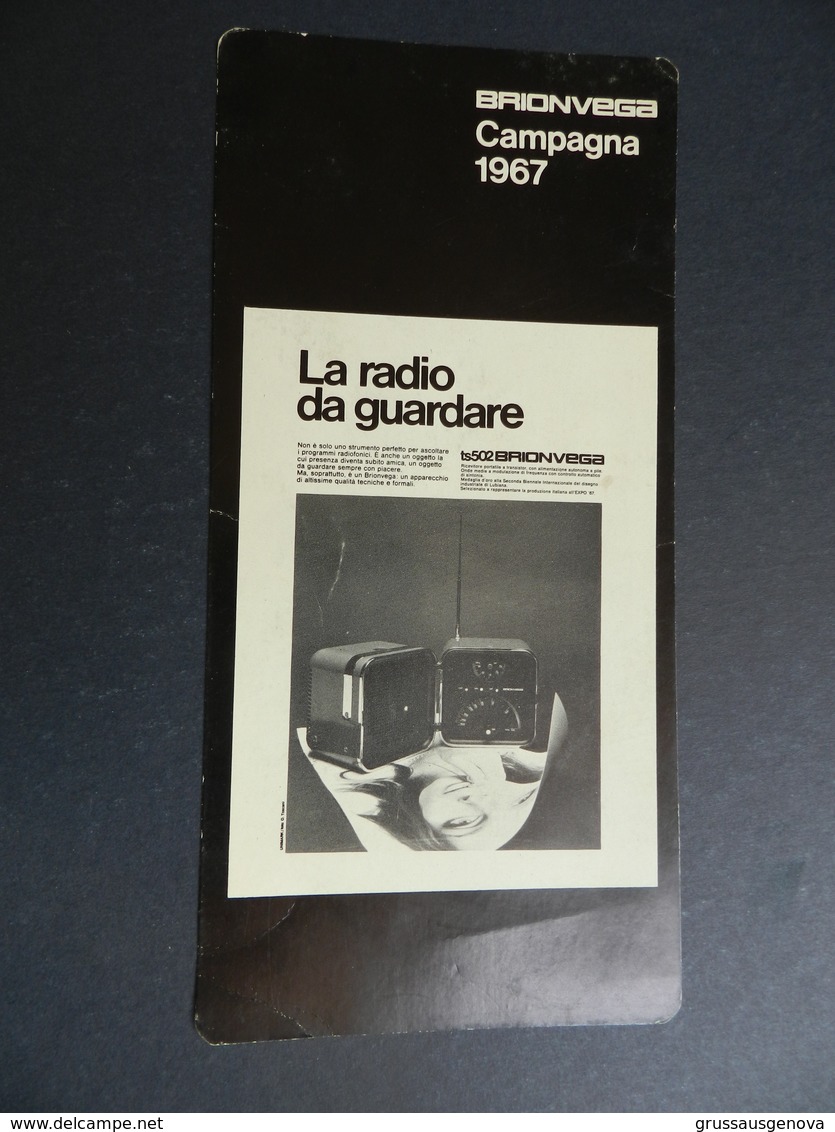 2.3) BRIONVEGA LA RADIO DA GUARDARE CAMPAGNA 1967 CARTONCINO PUBBLICITARIO - Altri & Non Classificati