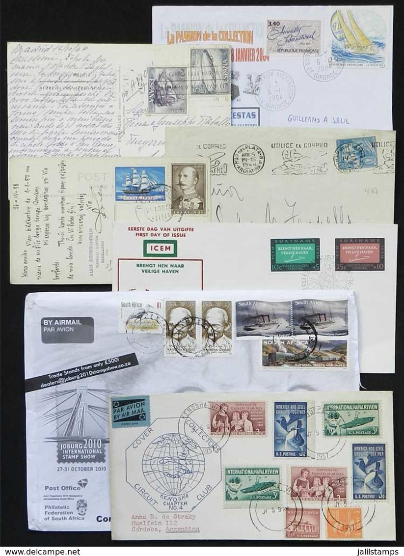 TOPIC SHIPS: Topic Ships: 24 Covers/cards With Stamps Or Special Postmarks, VF! - Barcos