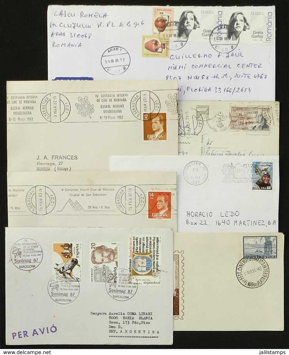 TOPIC CINEMA: Topic Cinema: 10 Covers/cards With Stamps Or Special Postmarks, VF! - Cinéma