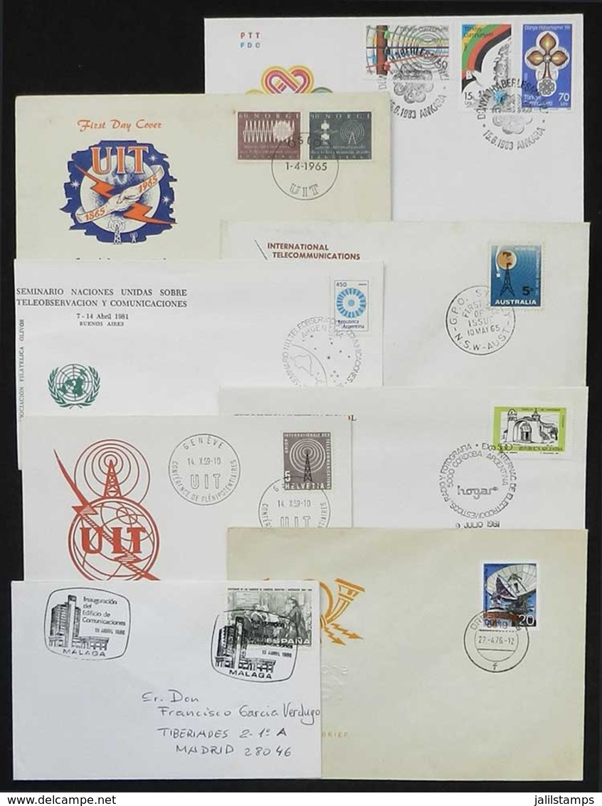 TOPIC TELECOMMUNICATIONS: Topic Telecommunications: 25 Covers With Related Stamps Or Special Postmarks, VF! - Télécom