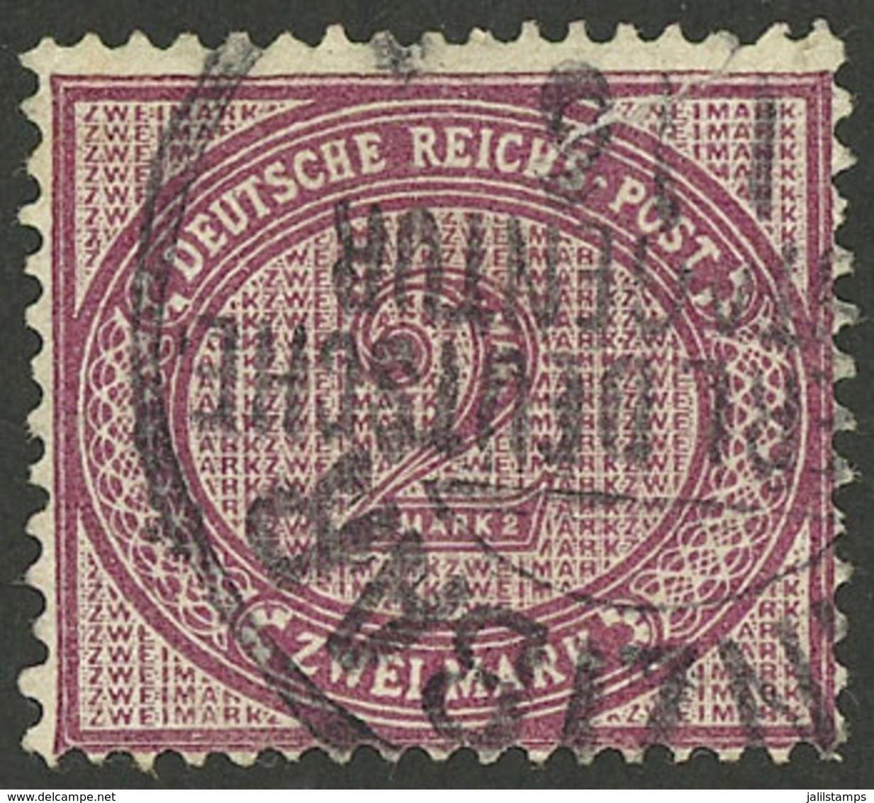 GERMAN WEST AFRICA: German Stamp Of 2Mk. Used In ZANZIBAR, With A Tear In The Top Right Corner, Low Start! - África Del Sudoeste Alemana