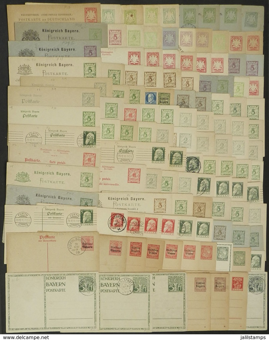 GERMANY: About 120 Postal Cards, Many Double (with Paid Reply), Fine General Quality, Some Cancelled, Little Duplication - Otros & Sin Clasificación