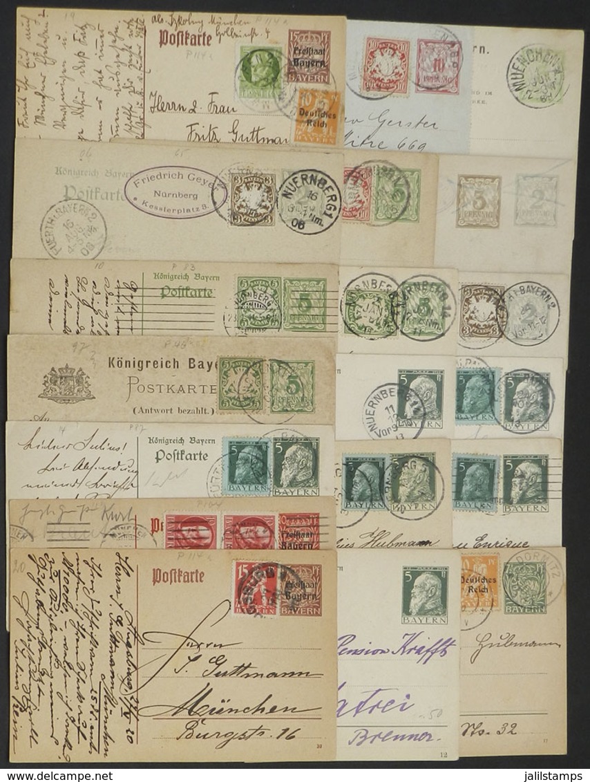 GERMANY: 19 Used Postal Cards, Several Sent To Argentina (including One Double, With Unused Paid Reply), Very Interestin - Altri & Non Classificati