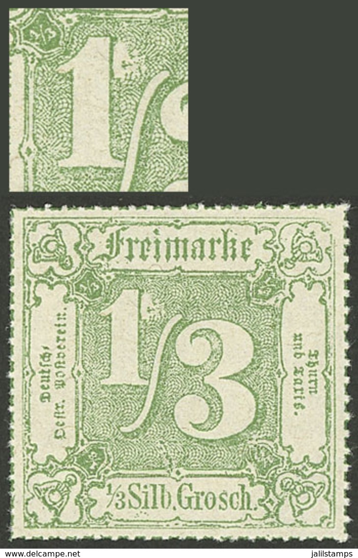 GERMANY: Sc.28, With VARIETY "White Spot At Right Of The 1", MNH, Excellent!" - Other & Unclassified