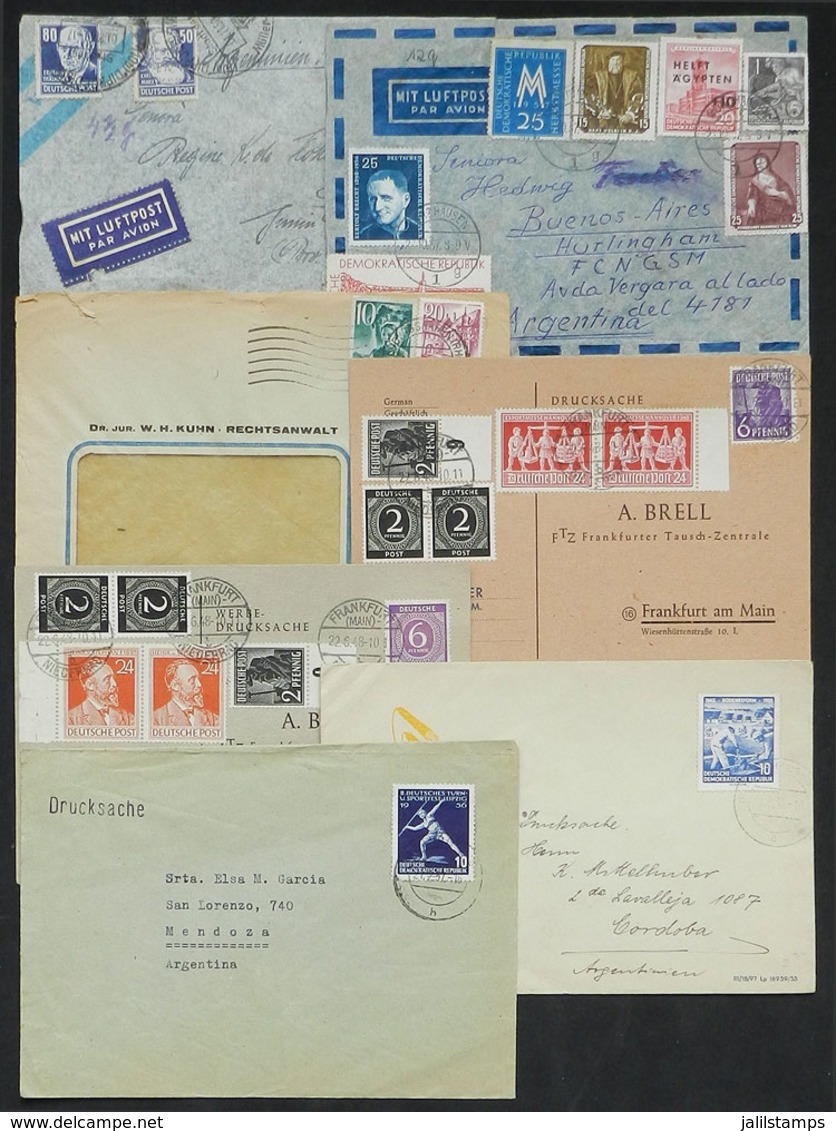 GERMANY: 29 Covers, Old And Modern, Many Sent To Argentina, With Some Interesting Postages And Postmarks. - Precursores