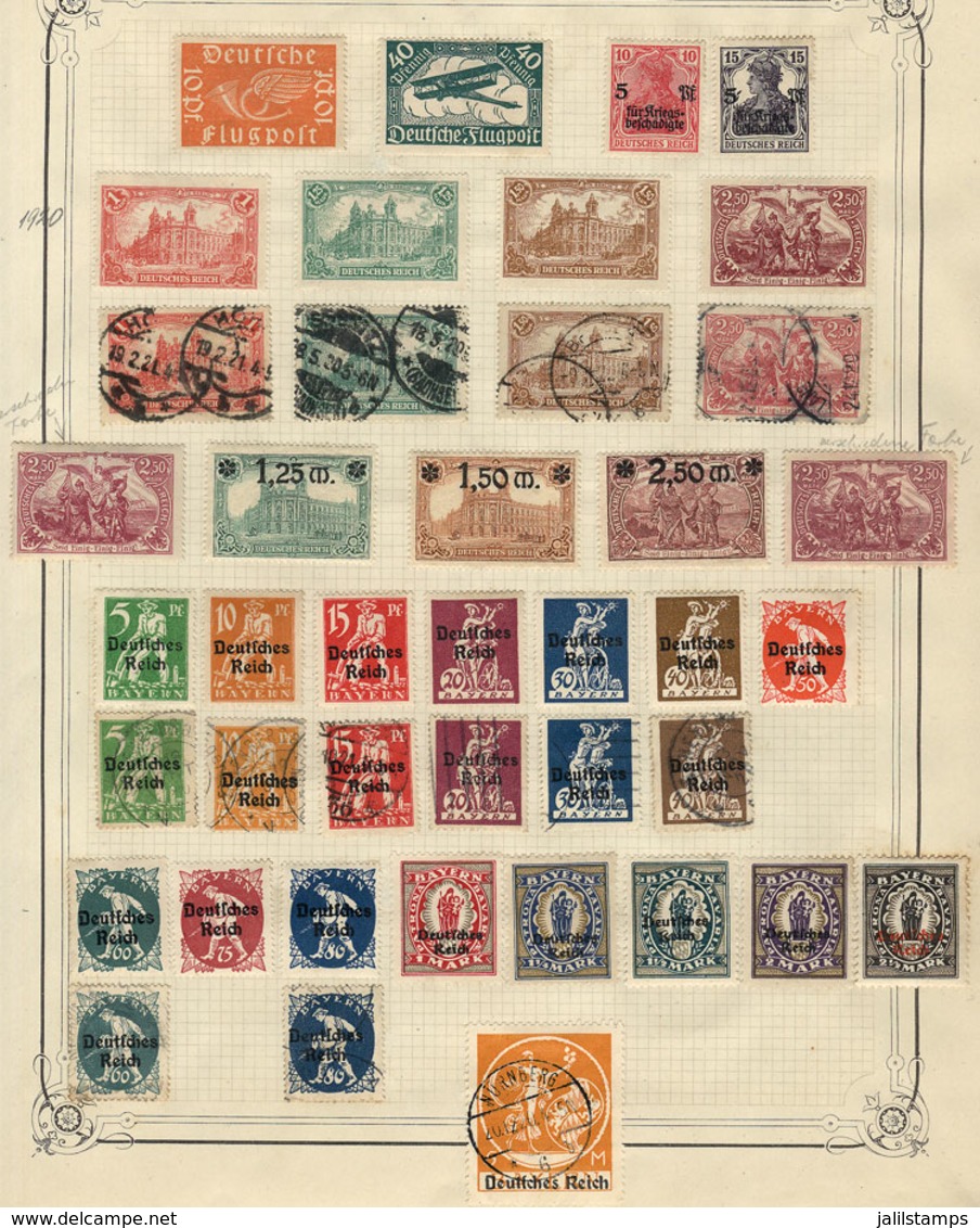 GERMANY: Old Collection On Album Pages, Including Good Values And Interesting Sets, Used And Mint Stamps (several Withou - Collezioni