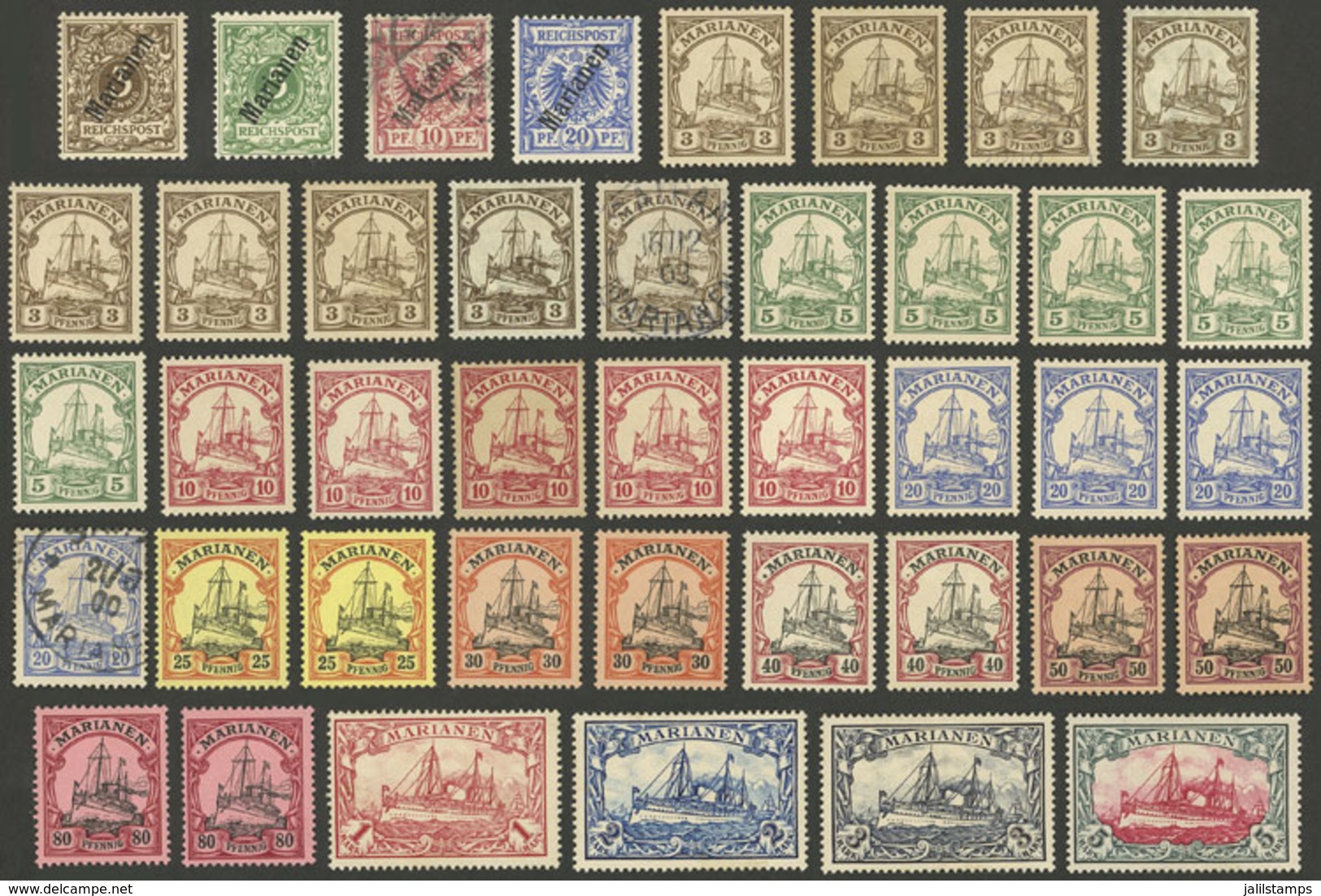 GERMANY - MARIANA ISLANDS: Lot Of Old Stamps, Most Of Fine To VF Quality, Good Opportunity! - Isole Marianne