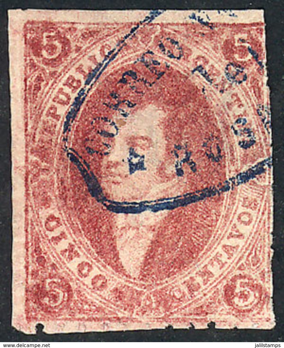 ARGENTINA: GJ.25, 4th Printing, Purplish Rose Color (scarce!), Used In Rosario, VF! - Usados