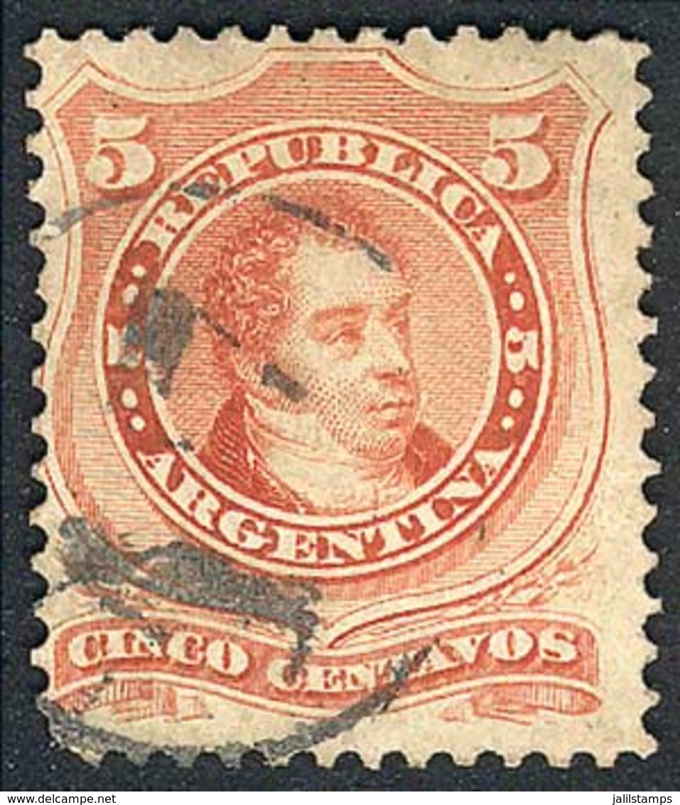 ARGENTINA: GJ.38, With MAILBOX Cancel "17" In Circle, VF Quality, Rare!" - Sonstige & Ohne Zuordnung