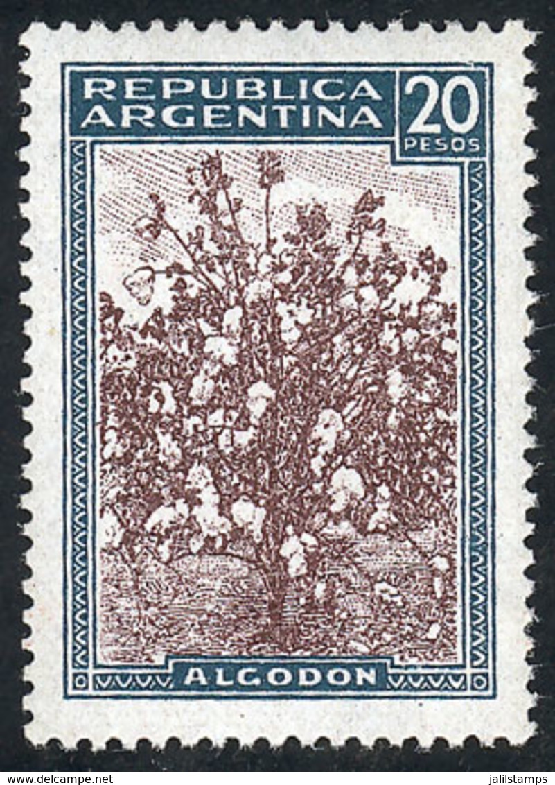 ARGENTINA: GJ.772, 20P. Cotton, Printed On CHALKY PAPER, Mint, Very Fine Quality, Catalog Value US$200 - Sonstige & Ohne Zuordnung