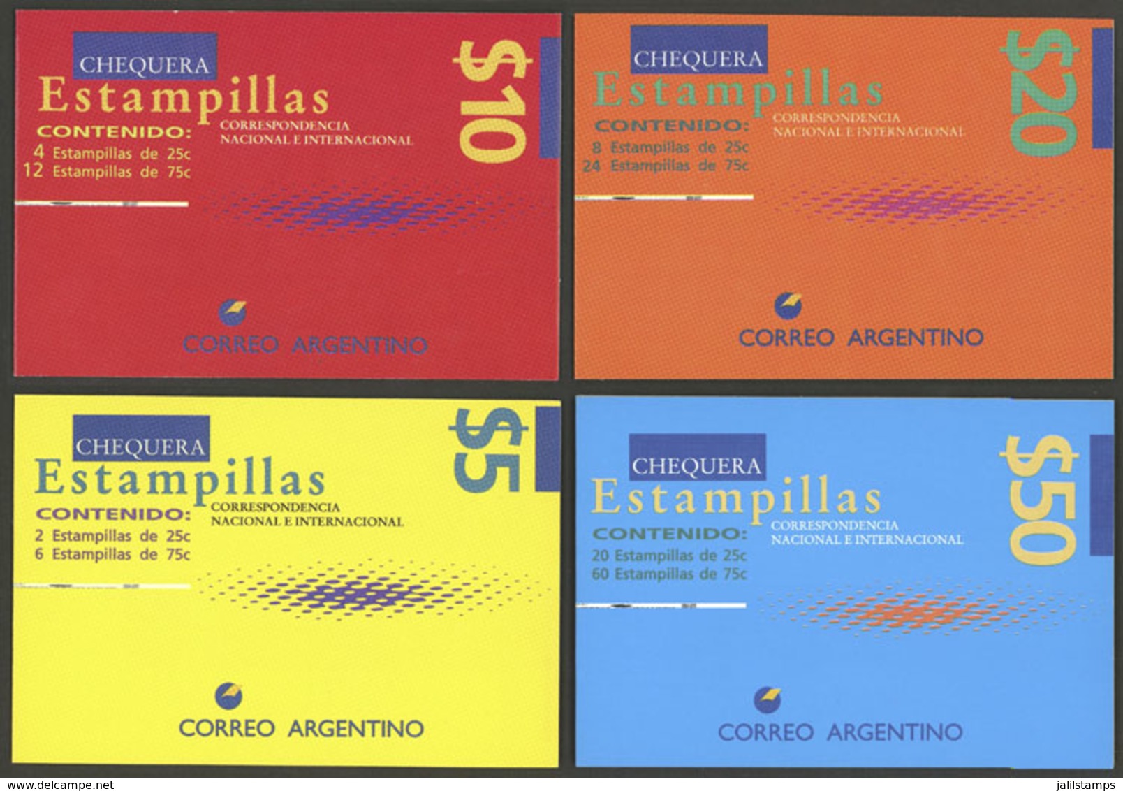 ARGENTINA: Booklet GJ.2703A(1) To 2703A(4), The Complete Set Of 4 Booklets, Excellent Quality! - Altri & Non Classificati