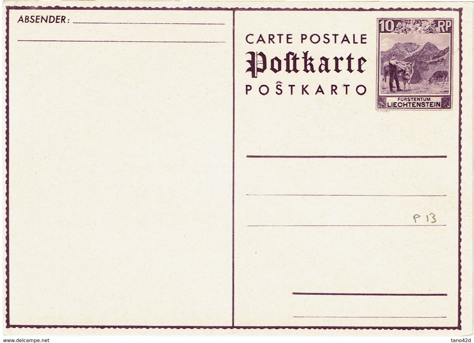 FAL7-  LIECHTENSTEIN LOT DE 9 ENTIERS POSTAUX NEUFS COTE MICHEL EUR 220.00 - Ganzsachen