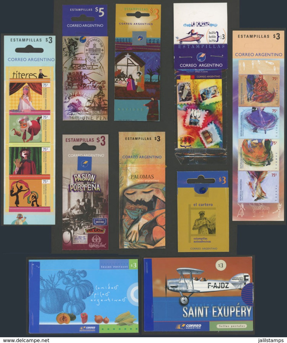 ARGENTINA: Lot Of 16 Different Booklets And Souvenir Sheets, All MNH And Of Excellent Quality. Catalog Value US$124+ - Collections, Lots & Series
