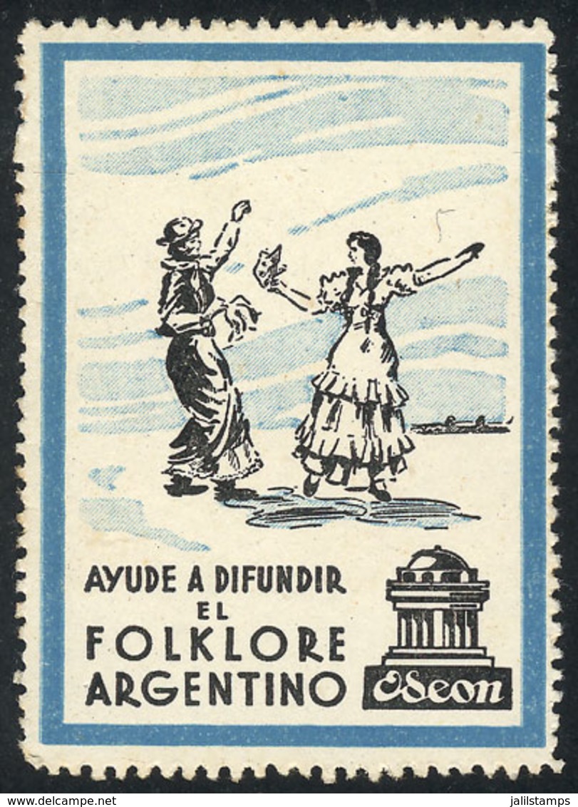 ARGENTINA: ODEON: "Help Spread Argentina Folk Music", Mint Without Gum, VF, Rare!" - Other & Unclassified