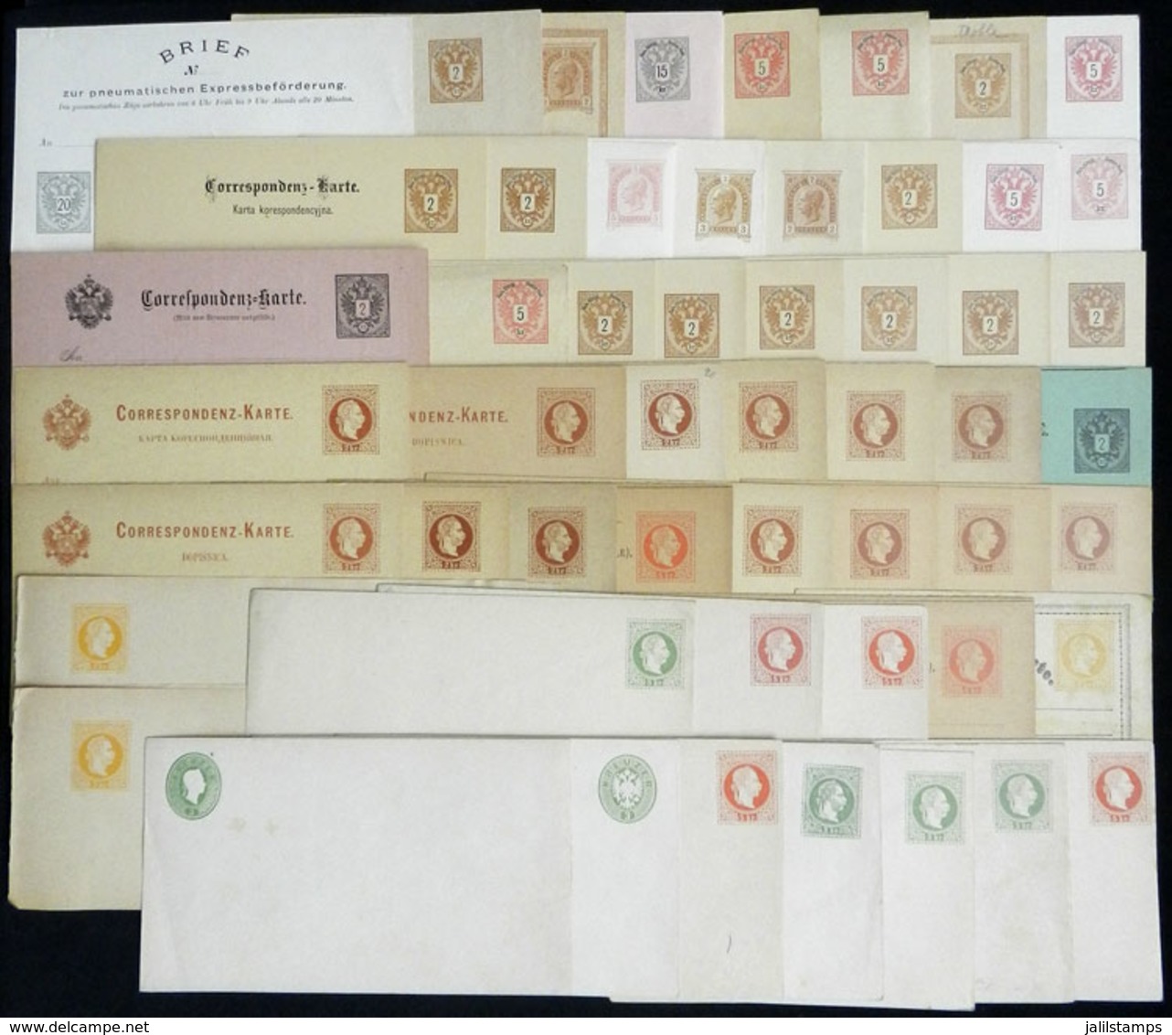 AUSTRIA: 53 Old Varied And Unused Postal Stationeries, Almost All Different, The General Quality Is Very Fine. Several O - Other & Unclassified