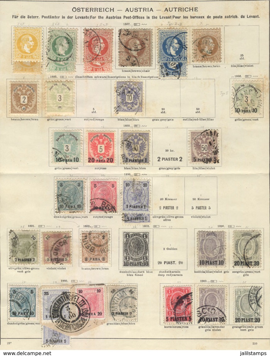 AUSTRIA: Old Collection On 2 Album Pages, Including Scarce Stamps, HIGH CATALOG VALUE, Very Low Starting Price, Good Opp - Sammlungen