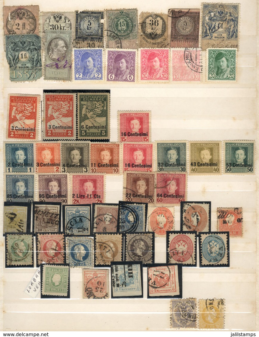 AUSTRIA: Accumulation In Stockbook Pages, Including Good And Valuable Stamps, Several Of Lombardo-Veneto, Danube Steam N - Collezioni