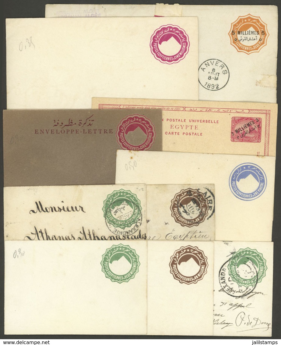 EGYPT: 10 Old Postal Stationeries, Some Used, Fine To VF General Quality! - Other & Unclassified